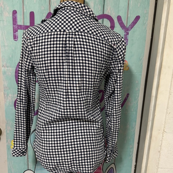 C & C California SZ S Long Sleeves Black and White Gingham Button-Up Shirt - Picture 2 of 16